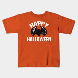 Happy Halloween Black Bat Kids T-Shirt